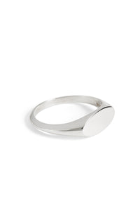 Petite Oval Signet Silver