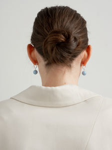Boule Hoops Angelite Silver