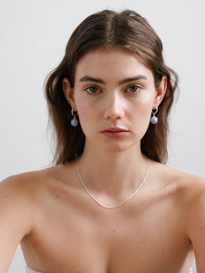 Boule Hoops Angelite Silver