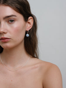 Boule Hoops Angelite Silver