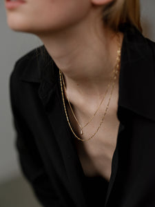 Lacrima Charm Necklace | 14k Gold