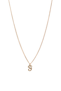 Initial Necklace Curb Chain